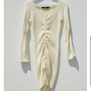 LIONESS Women's Medium Breaking Me Cinched Creme Ivory Sweater Dress NWT $79